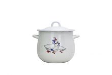 Кастрюля эмаль 4,5л Гуси грушевидная 01-RГ1915сб/4