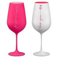 Набор бокалов для вина 2шт 550мл VIOLA LOVE YOU FOREVER Crystalex 40729/550/K0821