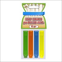 Зажимы для пакетов 4шт Клип дл11см LF75-75 Мультидом