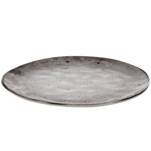 Тарелка обеденная керамика 26см STONE серый Domenik DMD041