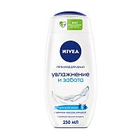 Гель для душа NIVEA 250мл Увлажнение и Забота 1/6