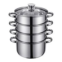 Мантоварка 9,4л Regent CUMINO нерж. сталь 3 секции со стекл. крышкой 86-002