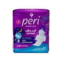 Прокладки PERI 8шт Ultra Aroma Night Soft 1/24