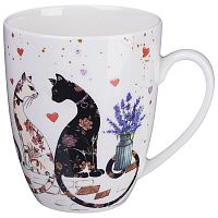 Кружка фарфор 430мл ЛАВАНДОВЫЕ КОТЫ Lefard 425-163