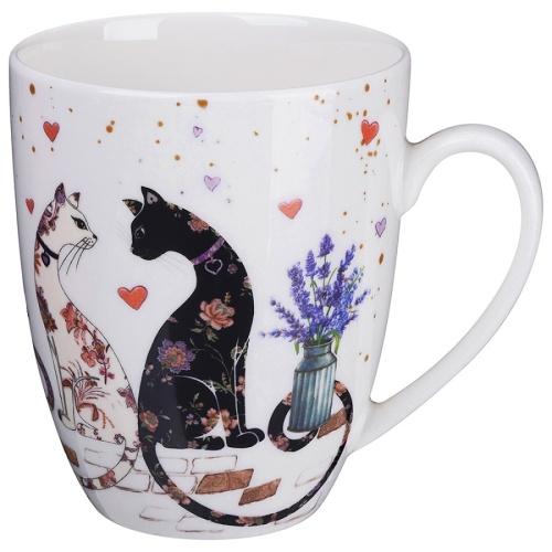 Кружка фарфор 430мл ЛАВАНДОВЫЕ КОТЫ Lefard 425-163