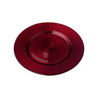 Тарелка десертная красное стекло 21см MIRACLE RED SHINY Аксам 339-075