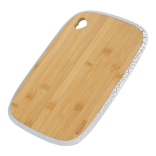 Доска разделочная бамбук 35,5*25см BAMBOO БЕЛЫЙ с отверстием Regent 93-BM-8-01.2