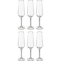 Набор фужеров для шампанского 6шт 220мл AMUNDSEN//ARDEA Bohemia Crystal 669-179
