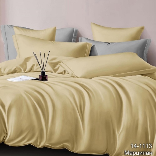 КПБ 2,0сп (европростыня) сатин 50*70см однотонный МАРЦИПАН Хлопковый Рай