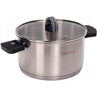 Кастрюля нерж. сталь 3,0л 20см Attribute FOLDAWAY со стекл. крышкой индукция ASF020