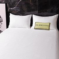 Простыня Евро (240*250см) сатин-страйп ОТЕЛЬ белый Viva Home Textile