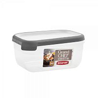 Контейнер для хранения прямоугольный 1,8л серая крышка GRAND CHEF