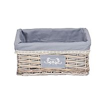 Корзинка декоративная 34*25*16см ЛЁН серый Магамакс EW-19S