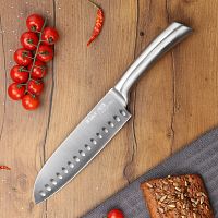 Нож для нарезки 18см ПРЕСТОН Сантоку стальная ручка Taller TR-22075