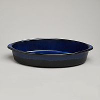 Форма для запекания керамика 37*22см REACTIVE BLUE овальная Agness 780-129