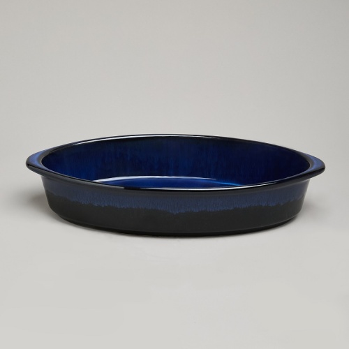 Форма для запекания керамика 37*22см REACTIVE BLUE овальная Agness 780-129