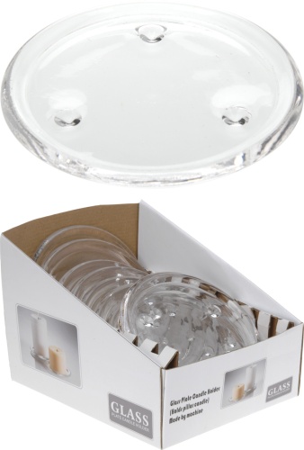 Подсвечник-тарелка стекло 14см Купман ACC300580 1/8 Подсвечник-тарелка стекло 14см Купман ACC300580 1/8
