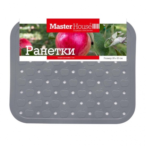 Коврик для раковины 26*31см РАНЕТКИ темно-серый Master House 60420