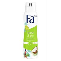 Дезодорант-спрей FA 150мл Fresh&Free Лайм и Кокос 1/12