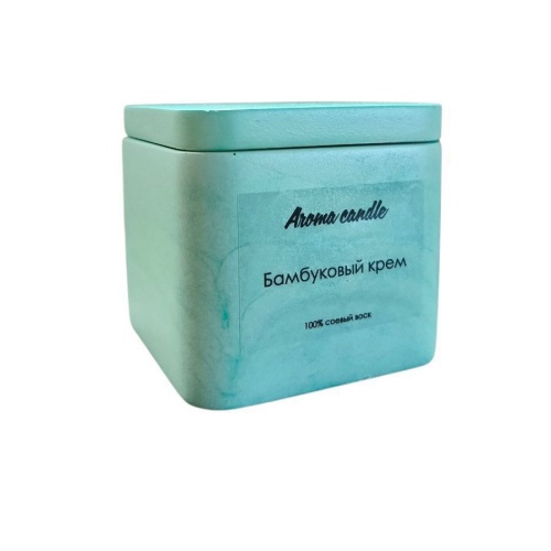Аромасвеча в кубе БАМБУКОВЫЙ КРЕМ Aroma Candle
