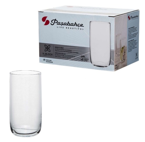 Набор стаканов 6шт 365мл ICONIC V-BLOK Pasabahce 420805BV 1/4 Набор стаканов 6шт 365мл ICONIC V-BLOK Pasabahce 420805BV 1/4