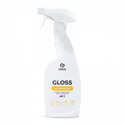 Средство для чистки ванной комнаты GRASS 600мл Gloss Professional от налета и ржавчины спрей