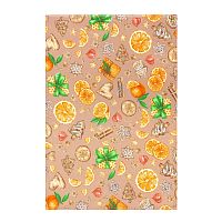 Полотенце рогожка 50*70см ЦИТРУС бежевый Арт Дизайн