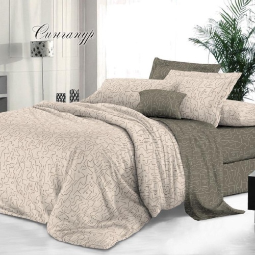 КПБ 2,0сп (европростыня) сатин 50*70см+70*70см СТЕФАНИЯ Хлопковый Рай