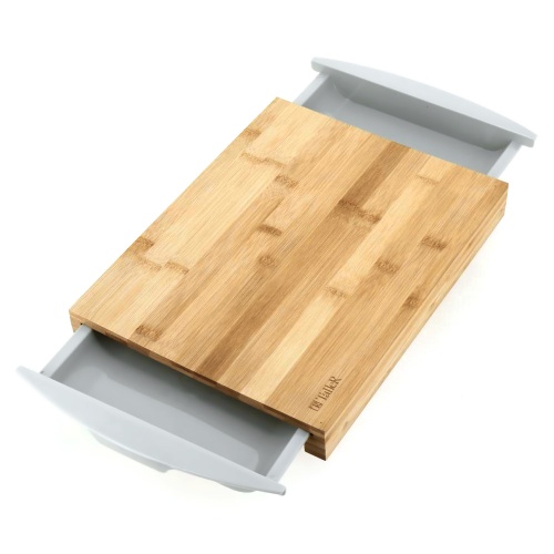 Доска разделочная бамбук 38,5*25см с пластик. лотками Taller TR-52221