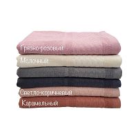 Полотенце махровое 67*130см ОДНОТОННОЕ 400г/м2 карамель Maj-007