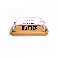 Масленка бамбук 18,5*14см BUTTER Glasserie GL302