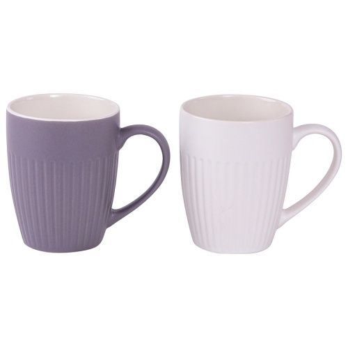 Набор кружек фарфор 2шт 380мл ТЮЛЬПАН РИТМ-1 серый Appetite WWRHYTHM-1