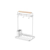 Сушилка для посуды 36,2*23*16,6см БЕЛЫЙ сталь бамбук Магамакс WK-2WT