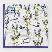 Салфетки бумажные HOME COLLECTION 20шт 33*33см 3сл Лаванда и бабочки 1/12