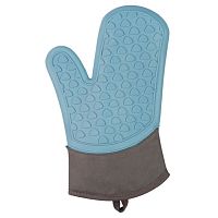 Прихватка-рукавица термостойкая 28*18см BLUE силиконовая Guffman M04-042-B