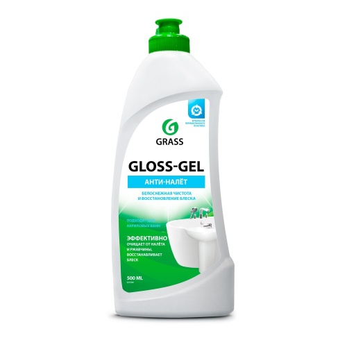 Средство для чистки ванной комнаты GRASS 500мл Gloss Анти-налет гель