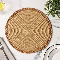 Мат на стол камыш 30см МЭГ бежевый Доляна 6894853