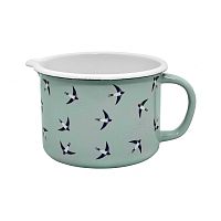 Кружка эмаль 1,0л Лысьва БАШНЯ ЛАСТОЧКИ с носиком С-0107Бсл/8Мт