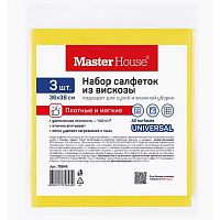 Салфетки для уборки 3шт 36*38см МОЙ ПУШИСТЫЙ вискоза Master House 75846