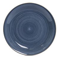 Тарелка обеденная керамика 24,8см TWIST грозовое небо Domenik DMD201