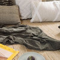 Плед 127*152см шенилл ESSENTIALS темно-зеленый Купман HZ1012340