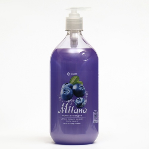 Мыло жидкое GRASS 500мл Milana Черника и Йогурт 1/5