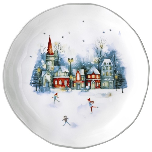 Тарелка десертная керамика 17см С НОВЫМ ГОДОМ ЗИМНИЕ ЗАБАВЫ Agness 358-2336 Тарелка десертная керамика 17см С НОВЫМ ГОДОМ ЗИМНИЕ ЗАБАВЫ Agness 358-2336