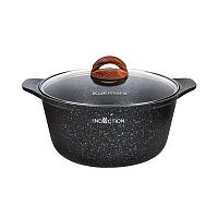 Кастрюля 4,0л Kukmara GRANIT ULTRA литой алюм. АП со стекл. крышкой индукция (original) кгои43а