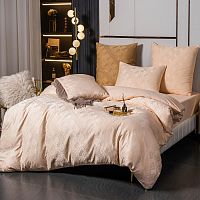КПБ 2,0сп сатин-жаккард 50*70см ПЕРСИКОВЫЙ Viva Home Textile