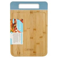Доска разделочная бамбук 36*25*3см BLUE с ручкой Guffman M04-079-B 1/24