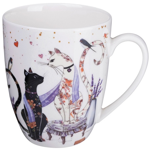 Кружка фарфор 430мл ЛАВАНДОВЫЕ КОТЫ МОЛЬБЕРТ Lefard 425-164 Кружка фарфор 430мл ЛАВАНДОВЫЕ КОТЫ МОЛЬБЕРТ Lefard 425-164
