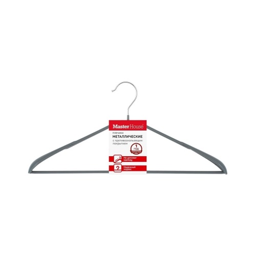Вешалка-плечики 44см ЖИЗЕЛЬ металлическая (серый) Master House 75022