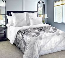 КПБ 2,0сп (европростыня) перкаль 70*70см ХОРОШИЙ ВКУС-1 серый Текс Дизайн 3250П