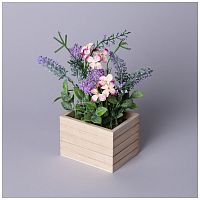 Композиция цветочная 23см FLOWERS в кашпо Lefard 535-427